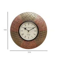 Beautiful  Wooden Rajasthani Art Work Wall Clock - Wooden, Acrylic/ Decorative Clock, Pack of 1,  Round